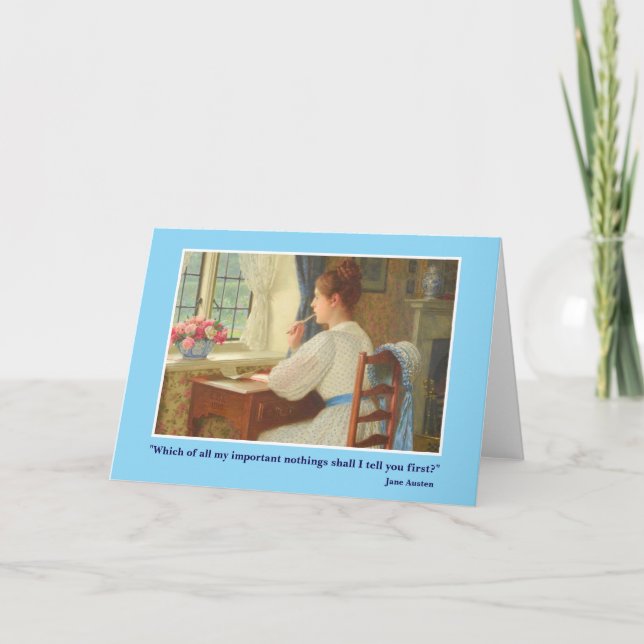 Tarjeta Carta de Jane Austen (Anverso)