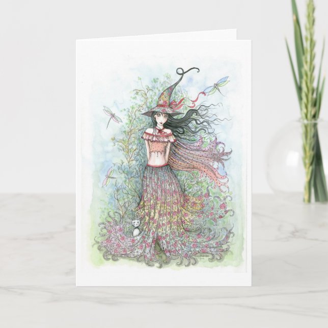 Tarjeta Carta de la libélula bruja de Molly Harrison (Anverso)