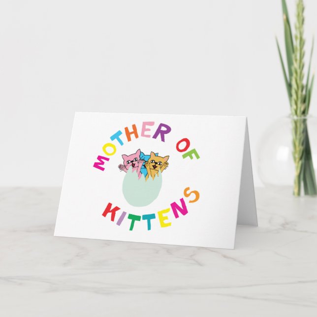 Tarjeta Carta de la Madre de Gatitos (Anverso)