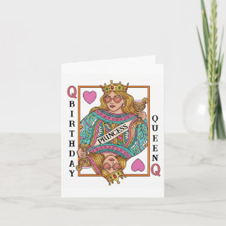Tarjeta Carta de la Reina de Cumpleaños Personalizada
