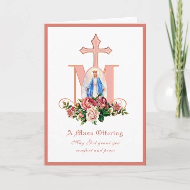 Tarjeta Carta de la Virgen María de la Simpatía Católica (Anverso)