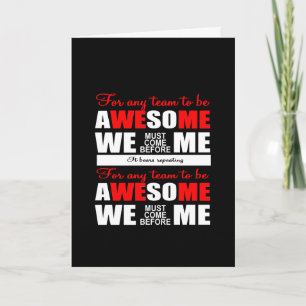 Tarjeta carta de motivación para el trabajo en equipo