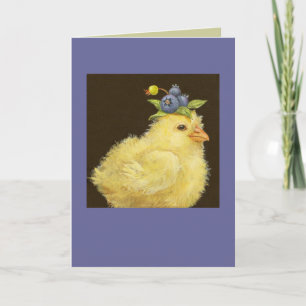 Tarjeta carta de peep con arándanos azules