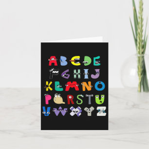 Tarjeta Carta de villano Abc Aprendizaje Niños Malvados Al