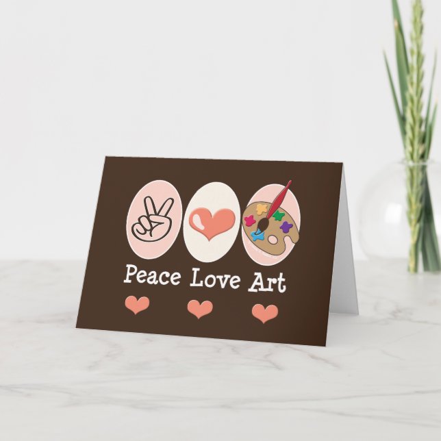 Tarjeta Carta en blanco de arte de amor por la paz (Anverso)