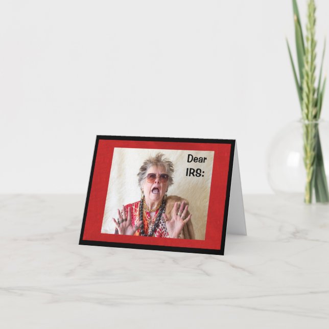 Tarjeta Carta humorística de IRSTarjeta de felicitación pl (Anverso)