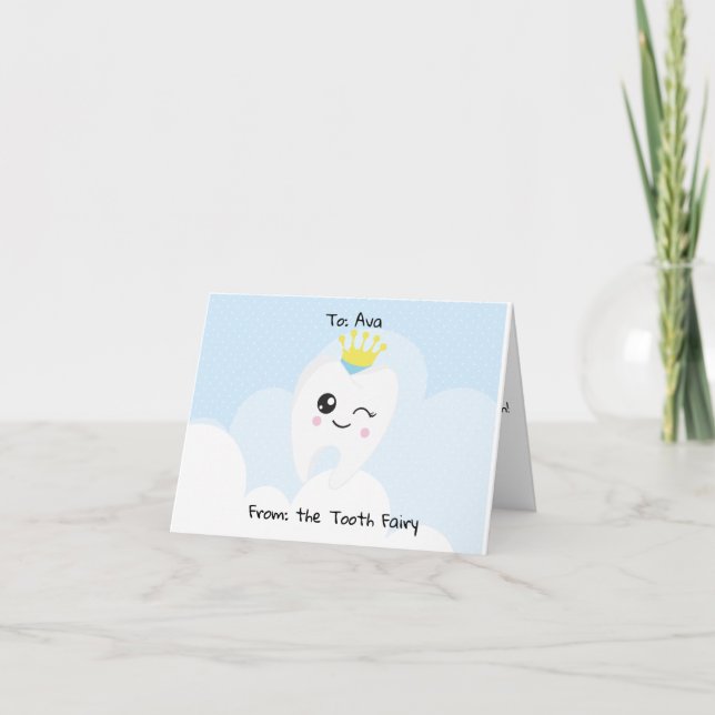 Tarjeta Carta personalizada de hadas dentales (Anverso)