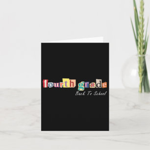Tarjeta Carta Zine Niños Maestros De Cuarto Grado De Vuelt