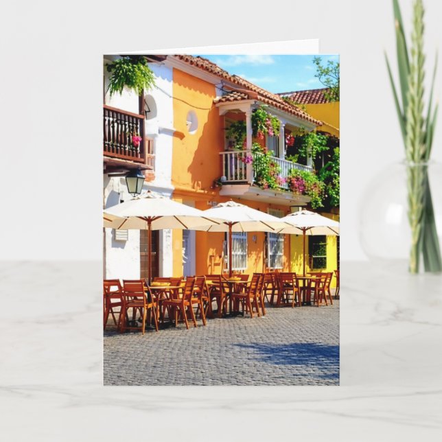 Tarjeta Cartagena Old Town Greeting Card (Anverso)