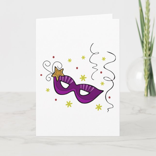 Tarjeta Cartas de bienvenida del Carnaval de la máscara oc (Anverso)