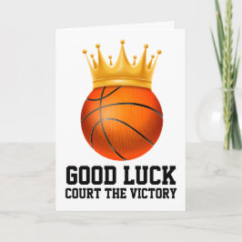 Tarjeta cartas de buena suerte de baloncesto