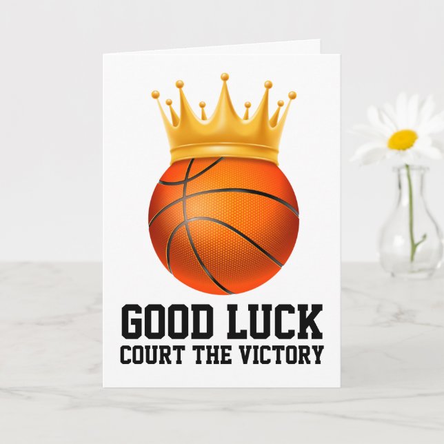 Tarjeta cartas de buena suerte de baloncesto (Planta pequeña)