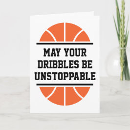 Tarjeta cartas de buena suerte de baloncesto