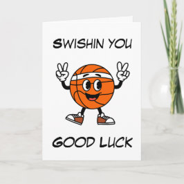 Tarjeta cartas de buena suerte de baloncesto