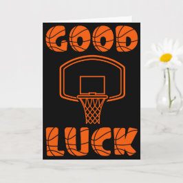 Tarjeta cartas de buena suerte de baloncesto