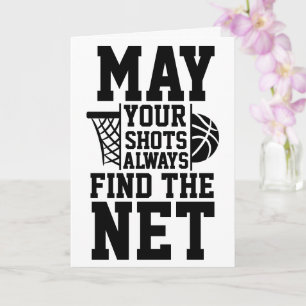 Tarjeta cartas de buena suerte de baloncesto