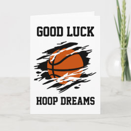 Tarjeta cartas de buena suerte de baloncesto