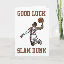 Tarjeta cartas de buena suerte de baloncesto