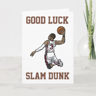 Tarjeta cartas de buena suerte de baloncesto