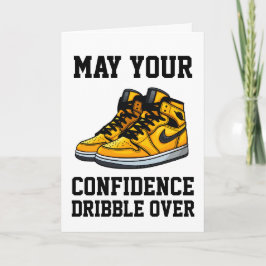 Tarjeta cartas de buena suerte de baloncesto