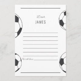 Tarjeta Cartas de cápsula del tiempo de cumpleaños de fútb