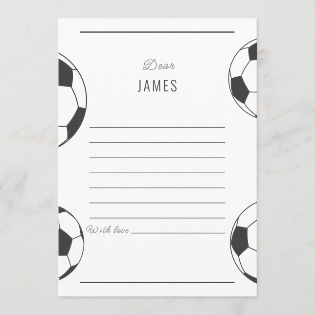 Tarjeta Cartas de cápsula del tiempo de cumpleaños de fútb (Anverso)