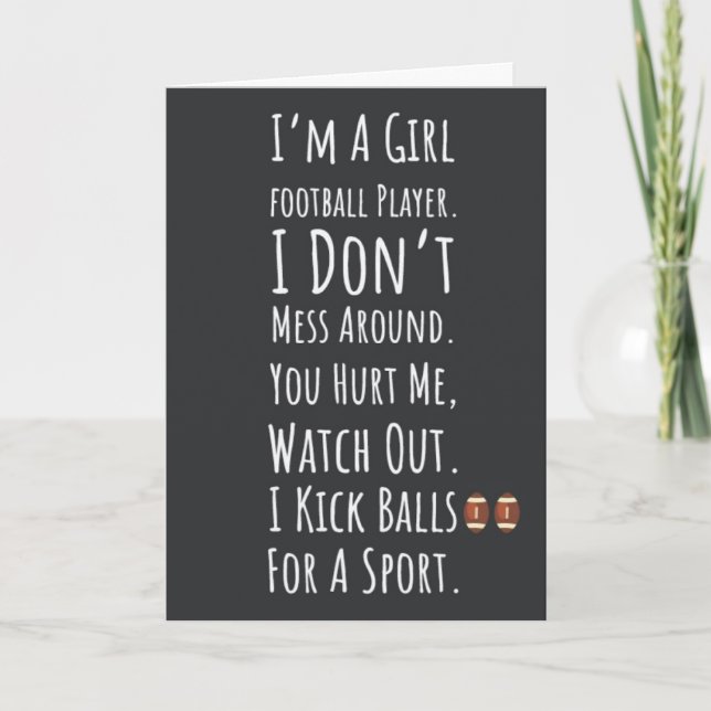Tarjeta Cartas De Chicas Adolescentes De Fútbol Para Sus H (Anverso)