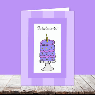 Tarjeta Cartas de cumpleaños 40 de pasteles