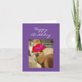 Tarjeta Cartas de cumpleaños de Alpaca