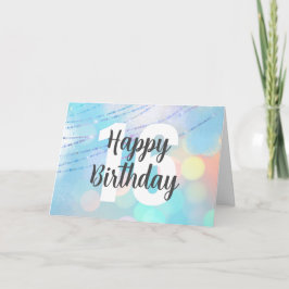 Tarjeta Cartas de cumpleaños de Big Number Bokeh