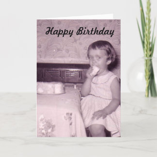 Tarjeta Cartas de cumpleaños de chica fotográfico de época