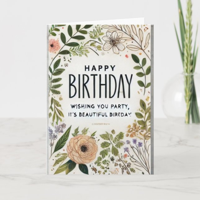 Tarjeta Cartas de cumpleaños de Murugi Moments (Anverso)