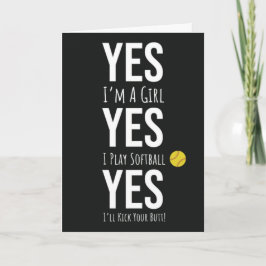 Tarjeta Cartas de cumpleaños de Softbol Atleta Atlético