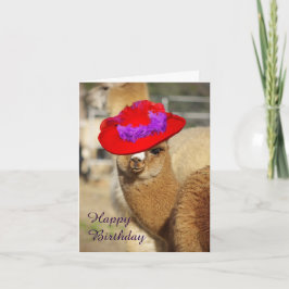 Tarjeta Cartas de cumpleaños felices de Alpaca