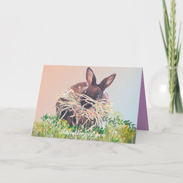 Tarjeta Cartas de felicitación de conejo conejo conejo cum (Anverso)