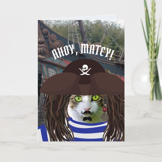 Tarjeta Cartas de felicitación de cumpleaños de PIRATE CAP (Anverso)