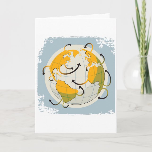 Tarjeta Cartas de felicitación de Globe abstractas (Anverso)