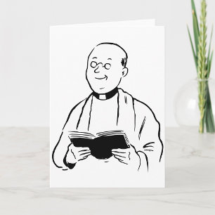 Tarjeta Cartas de felicitación del ministro de la iglesia