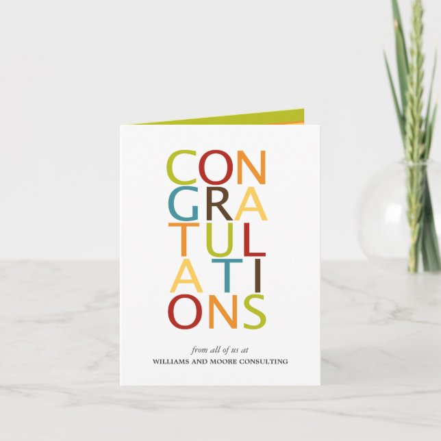Tarjeta Cartas de felicitación en negrita (Anverso)