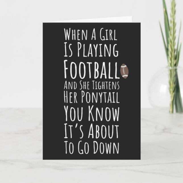 Tarjeta Cartas De Fútbol Para Chicas Jugadores Del Otoño I (Anverso)