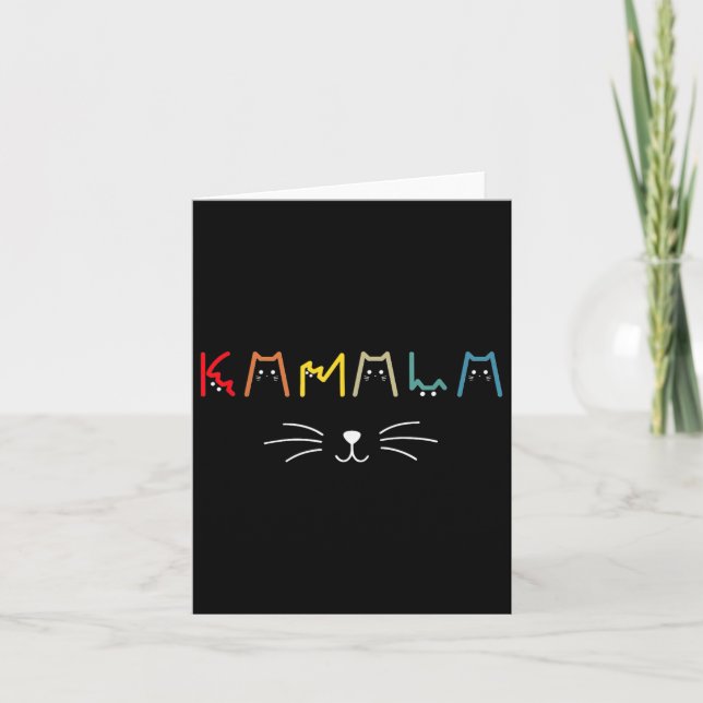 Tarjeta Cartas de gatos cómicas positivas de Commala (Anverso)