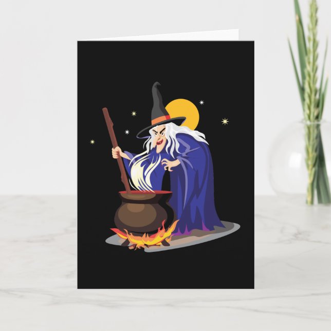 Tarjeta Cartas de Halloween de las brujas (Anverso)