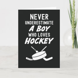 Tarjeta Cartas De Hockey Divertidas Para Niños Jugadores