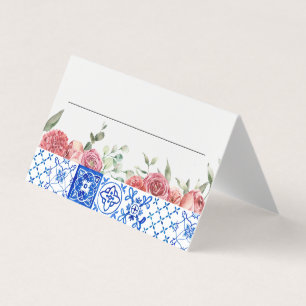 Tarjeta Cartas de los lugares rosados florales de la Itali
