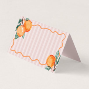 Tarjeta Cartas de mesa de Fiesta de Citrus Pequeño Rosa