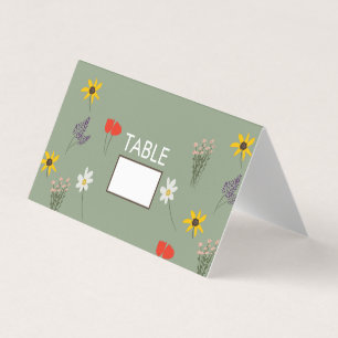 Tarjeta Cartas De Mesa De Tiendas De Boda En Día De Flores