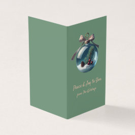 Tarjeta Cartas de Navidades de ornamentos de época