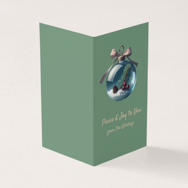 Tarjeta Cartas de Navidades de ornamentos de época (Exterior)