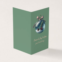 Tarjeta Cartas de Navidades de ornamentos de época
