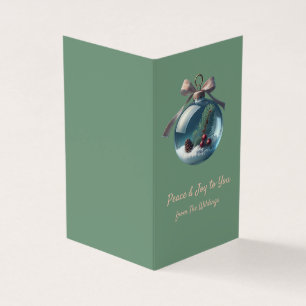 Tarjeta Cartas de Navidades de ornamentos de época